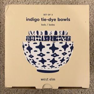 West Elm indigo tie-dye bowls